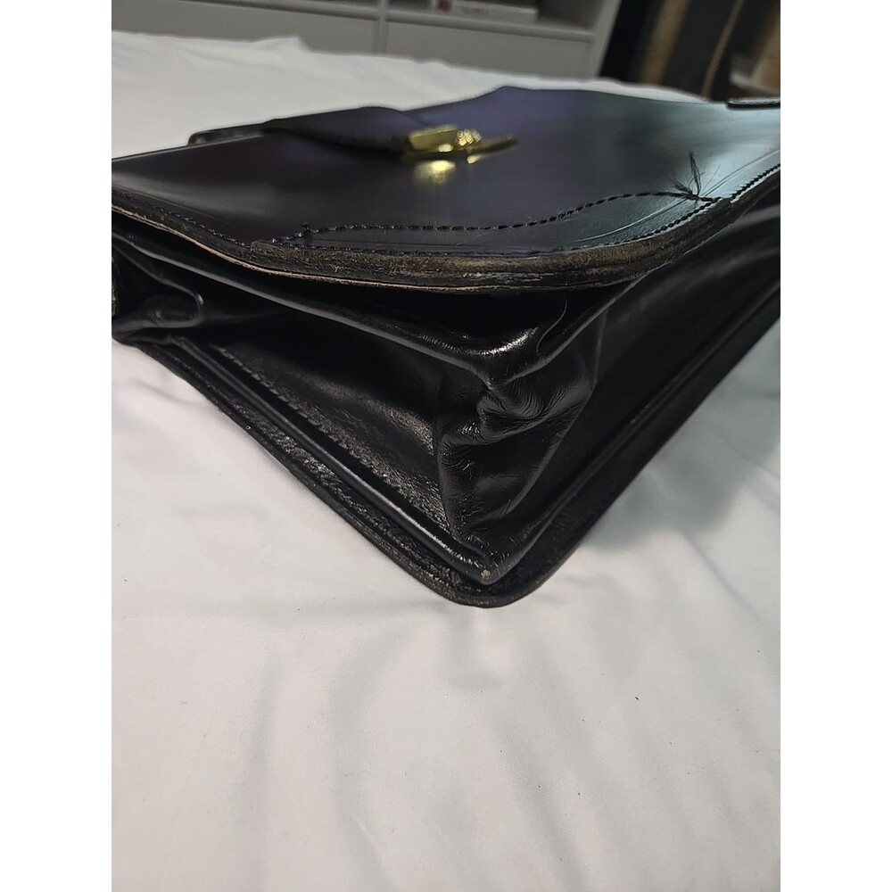 PEAL & CO / BROOKS BROTHERS / SWAINE ADENEY Vintage Leather Briefcase. England. - Picture 5 of 13